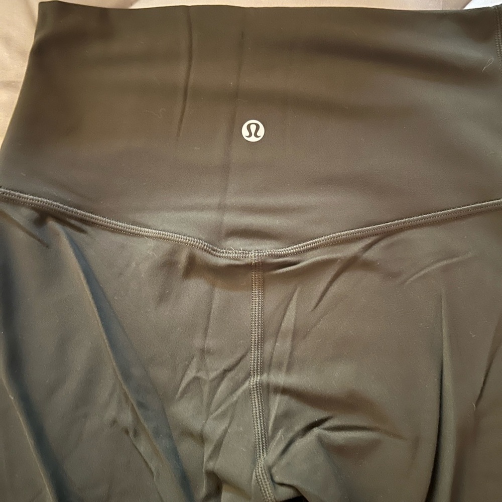 Size 4 Lululemon  Olive Green Align 3/4 Length Cropped Leggings